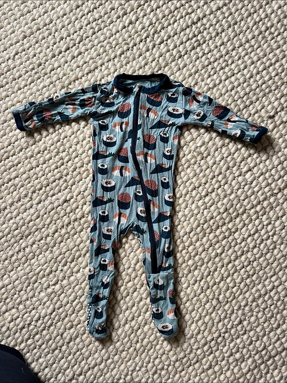 Kic Kee Pants Baby Footed One-Piece in Blue & Orange
